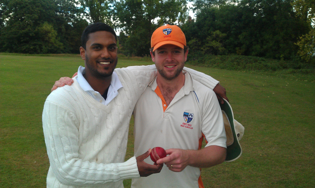 Jeremy and Sham ... in the wickets